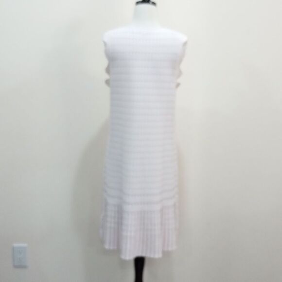 Ted Baker London RELIOA Flippy Metallic Jacquard Pink Dress Size 12 / 14 USA - 5 - Picture 11 of 16